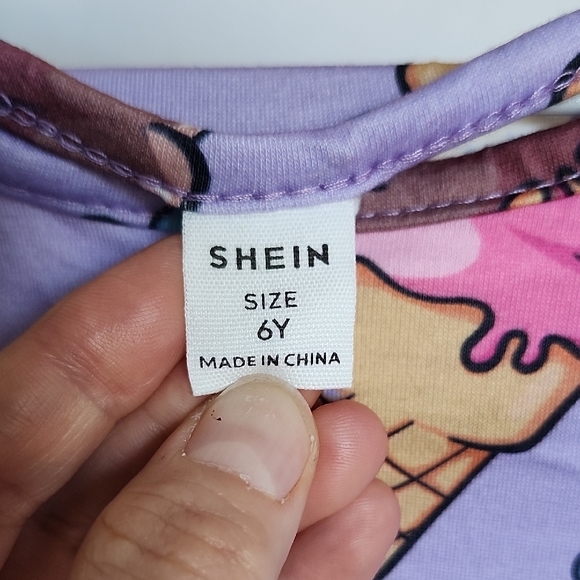 SHEIN Purple Ice Cream Kids Pajama Set - Picture 3 of 6